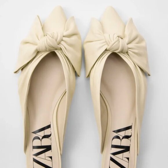 Zara Flat Leather Shoes with Ties EUR 38 - Picture 2 of 15